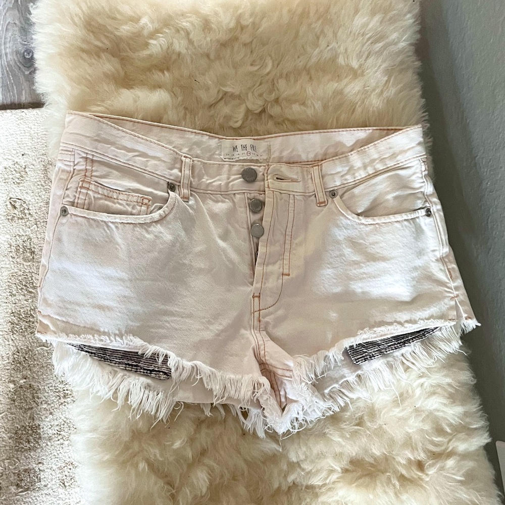 White Denim Shorts